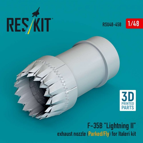 RSU48-0458   F-35B "Lightning II" exhaust nozzle (Parked/Fly) for Italeri kit (3D printed) (1/48) (thumb88427)
