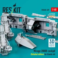 RSU48-0459   Mirage 2000B cockpit (Detailed edition) for Kinetic kit (3D Printed) (1/48) (attach2 88430)