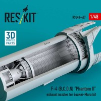 RSU48-0467   F-4 (B, C, D, N) «Phantom II» exhaust nozzles for Zoukei-Mura kit (3D Printed) (1/48) (attach2 88439)