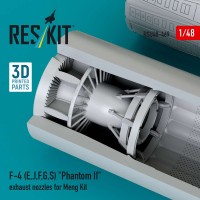 RSU48-0469   F-4 (E, J, F, G, S) «Phantom II» exhaust nozzles for Meng kit (3D Printed) (1/48) (attach2 88447)