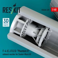 RSU48-0470   F-4 (E, J, F, G, S) «Phantom II» exhaust nozzles for Zoukei-Mura kit (3D Printed) (1/48) (attach2 88451)