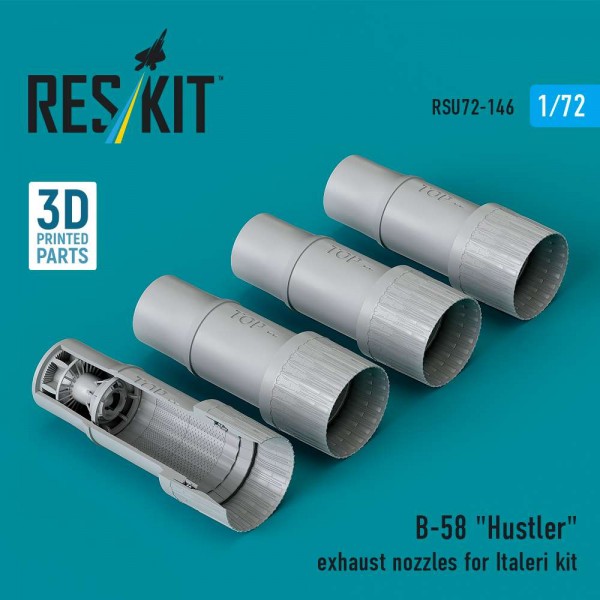 RSU72-0146   B-58 "Hustler" exhaust nozzles for Italeri kit (3D Printed) (1/72) (thumb88621)