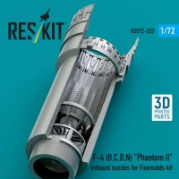 RSU72-0233   F-4 (B, C, D, N) «Phantom II» exhaust nozzles for Finemolds kit (3D Printed) (1/72) (attach2 88636)