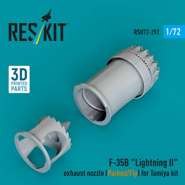 RSU72-0292   F-35B "Lightning II" exhaust nozzle (Parked/Fly) for Tamiya kit (3D printed) (1/72) (thumb88659)