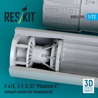 RSU72-0295   F-4 (E, J, F, G, S) «Phantom II» exhaust nozzles for Hasegawa kit (3D Printed) (1/72) (attach2 88666)