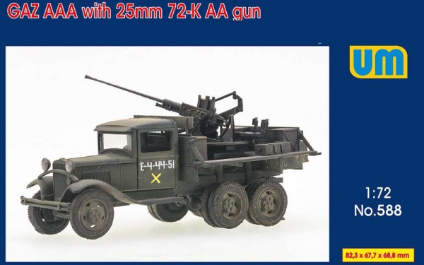 UM588   Truck GAZ-AAA with 25mm 72-K AA gun (thumb88035)