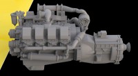 AMA72458   Двигатель ЯМЗ    1/72   ,   AMA72458 YaMZ engine 1/72 (attach1 87896)