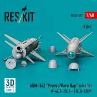 RS48-0517   AGM-142 «Popeye/Have Nap» missiles (2 pcs) (F-4E, F-15I, F-111C, B-52G/H) (3D Printed) (1/48) (attach1 88265)