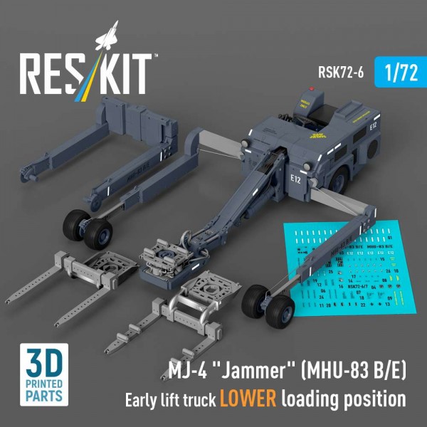 RSK72-0006   MJ-4 "Jammer" (MHU-83 B/E) Early lift truck LOWER loading position (3D Printed model kit) (1/72) (thumb88464)