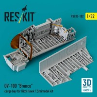 RSU32-0102   OV-10D «Bronco» cargo bay for Kitty Hawk/Zimimodel kit (3D Printed) (1/32) (attach1 88831)