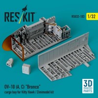 RSU32-0103   OV-10 (A,C) «Bronco» cargo bay for Kitty Hawk / Zimimodel kit (3D Printed) (1/32) (attach1 88835)