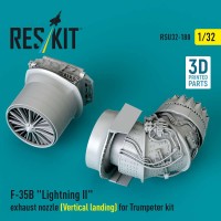 RSU32-0180   F-35B «Lightning II» exhaust nozzle (Vertical landing) for Trumpeter kit (3D printed) (1/32) (attach1 88863)