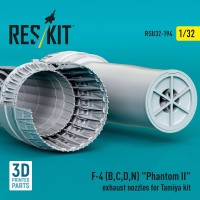 RSU32-0194   F-4 (B, C, D, N) «Phantom II» exhaust nozzles for Tamiya kit (3d Printed) (1/32) (attach1 88873)