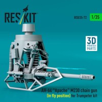 RSU35-0072   AH-64 «Apache» M230 chain gun (in fly position) for Trumpeter kit (3D Printed) (1/35) (attach1 88704)