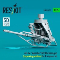 RSU35-0073   AH-64 «Apache» M230 chain gun (in parking position) for Trumpeter kit (3D Printed) (1/35) (attach1 88708)