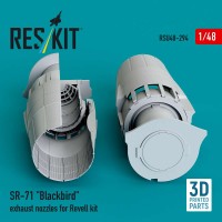 RSU48-0294   SR-71 «Blackbird» exhaust nozzles for Revell kit (3D printed) (1/48) (attach1 88317)