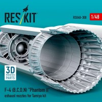 RSU48-0300   F-4 (B, C, D, N) «Phantom II» exhaust nozzles for Tamiya kit (3D printed) (1/48) (attach1 88326)