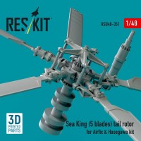 RSU48-0351   Sea King (5 blades) tail rotor for Airfix & Hasegawa kit (3D printed) (1/48) (attach1 88335)