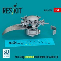 RSU48-0354   Sea King unfolded main rotor for Airfix kit (3D printed) (1/48) (attach1 88343)