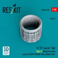 RSU48-0428   B-1B «Lancer» exhaust nozzle (late — type 2) (1 pcs) only for RESKIT RSU48-0426, RSU48-0427 (3D Printed) (1/48) (attach1 88401)