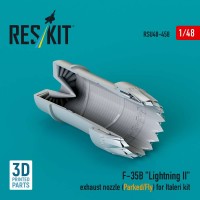 RSU48-0458   F-35B «Lightning II» exhaust nozzle (Parked/Fly) for Italeri kit (3D printed) (1/48) (attach1 88427)
