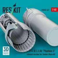 RSU48-0467   F-4 (B, C, D, N) «Phantom II» exhaust nozzles for Zoukei-Mura kit (3D Printed) (1/48) (attach1 88439)