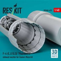 RSU48-0470   F-4 (E, J, F, G, S) «Phantom II» exhaust nozzles for Zoukei-Mura kit (3D Printed) (1/48) (attach1 88451)