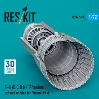 RSU72-0233   F-4 (B, C, D, N) «Phantom II» exhaust nozzles for Finemolds kit (3D Printed) (1/72) (attach1 88636)