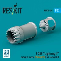RSU72-0292   F-35B «Lightning II» exhaust nozzle (Parked/Fly) for Tamiya kit (3D printed) (1/72) (attach1 88659)