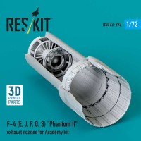 RSU72-0293   F-4 (E, J, F, G, S) «Phantom II» exhaust nozzles for Academy kit (3D Printed) (1/72) (attach1 88662)